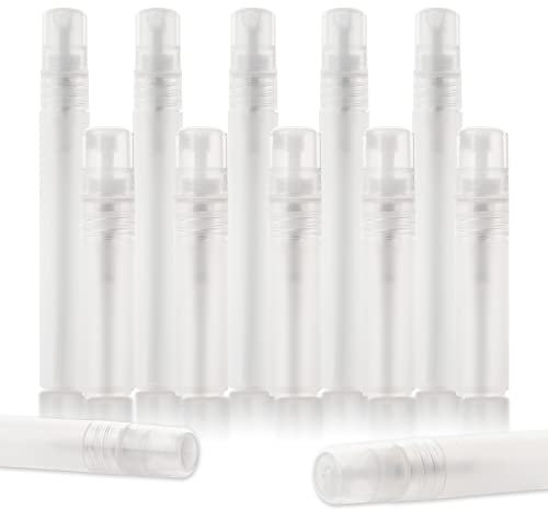 10 Pcs Portable Perfume Bottle Refillable Mini Empty Spray Bottle Perfume Atomizer Travel Size Mist Bottles for Hair Face Fragrance Makeup Tool (5ml, 10ml)