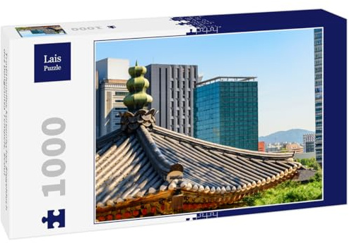 Lais Puzzle Traditionelles Koreanisches Ziegeldach des Bongeunsa-Tempels, Seoul 1000 Teile