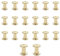 JJWNMLL Lot de 20 vis Chicago M5x10mm Chicago Vis de reliure Chicago Rivet à clous en métal Vis Chicago à tête cruciforme pour ceinture en cuir Bricolage Livre de scrapbooking - Couleur or