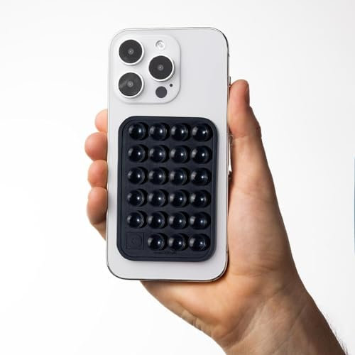 onedotleft Saugnapf Handyhalterung aus Silikon | rutschfest | selbstklebend | für alle gängigen Handys iPhone und Android | das Handy Gadget (OG Black)