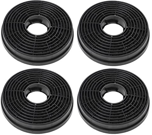 vhbw 4x Aktivkohlefilter kompatibel mit Bomann DU 652 IX, DU 650 G, CCE 19/2X, DU 773 IX, DU 7608, DU 652.1 IX Dunstabzugshaube - 10,5 cm