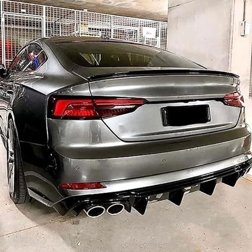 Alerón Trasero de Coche para Audi A5 S5 RS5 B9 Sportback Coupe 4 Door 2017-2020, Trasero Labio Spoiler Trasero difusor Protector Auto Accesorios