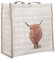 Signare Gobelin-Highland-Kuh-Kollektion, Einkaufstasche mit Taschen, umweltfreundlich, wiederverwendbar und vegan, rustikaler Charm-Stil, beige, 31 x 30 x 13.5 cm