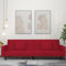 ShGaxin Schlafsofa 2-Sitzer mit 2 Kissen Weinrot Samt, Loungesofa, Sofas & Couches, Relaxsofa, Couch für Wohnzimmer, 375820