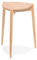 KADIMA DESIGN Küchenstuhl Stapelhocker Naturholz | Niedriger Barhocker Pintado Stapelbar | Vielseitiger Beistelltisch Beige | Modern Klassisch | 36,5x39x44,5 cm
