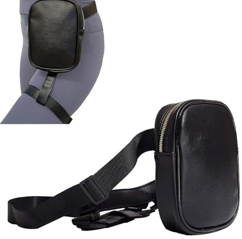 PONGH Beintasche PU-Leder Vielseitig Einstellbar Beintasche Motorrad Wasserdicht Gürteltasche Herren Damen Oberschenkeltasche Klein Abnehmbare Beingurte für Laufen Spaziergang Einkaufen