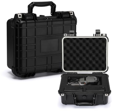 Mayouko 34 cm wasserdichter Kunststoff-Werkzeugkasten mit Schaumstoffeinsatz, 34 x 29,5 x 15,2 cm, IP67 abschließbare Aufbewahrungsbox, anpassbarer Schaumstoff, stoßfester Hartschalenkoffer