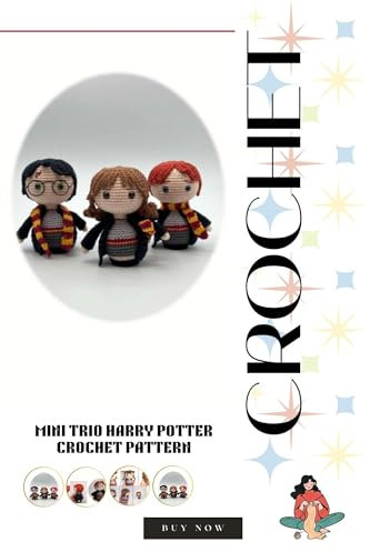 Mini Trio Harry Potter Amigurumi: Crochet Your Own Harry, Ron, and Hermione: Step-by-Step Patterns to Create Adorable Wizarding World Characters (English Edition)