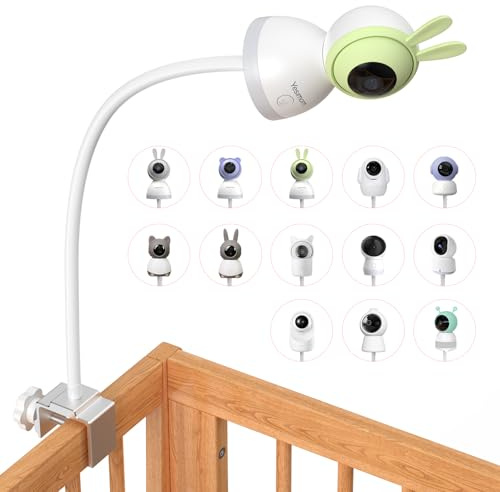 YESIMOM Soporte Universal de Camara Vigilancia Bebe, Ajustable sin Taladro | Montaje de 1/4”, Vista de 360°, Compatible con la Mayoría de Vigilabebés