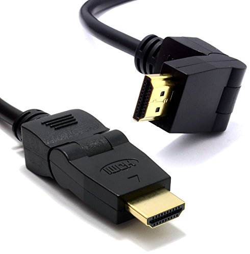 2m/6ft Long HDMI to HDMI 180 Degree Swivel Ended Multi Angle Cable Lead Wire for - PHILIPS HDTP8540 Freeview+ HD Recorder/to Connect TV, Monitor, Projector