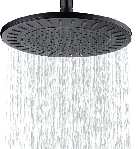 Bright Showers - Großer 22,9 cm Regenduschkopf – Leistungsstarke 200 Düsen – Spa-ähnliches Duscherlebnis – rund (ölgeriebene Bronze/ORB)