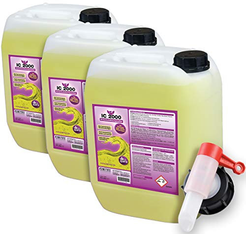 KABITEC IC 2000 Sicherheitslösungsmittel ohne Duftstoffe Set (3x 10 Liter Kanister) inklusive gratis Fasshahn, Universal-Reiniger in Profi-Qualität, Nikotinentferner Industriereiniger Konzentrat