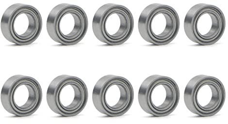 Unxuey 10 Stück Set 4x7x2,5 mm Rillenkugellager Modell Longboard Miniatur-Skateboardlager MR74ZZ L-740ZZ 674ZZ