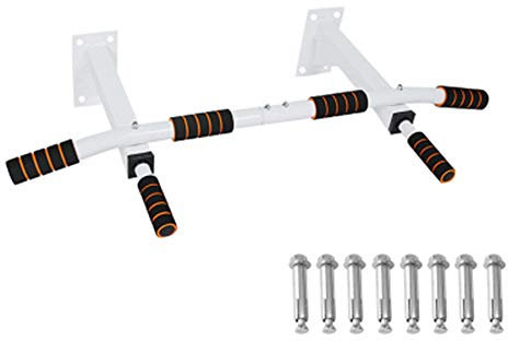 Klimmzugstangen HUDANHochwertige Fitness Wand, rutschfeste Sicherheits-Indoor-Sport-Horizontalstange, Krafttrainingsgerät, Last 200 Kg,2 Farben(Color:Weiß)