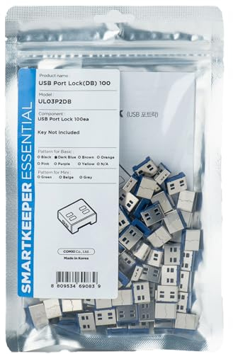 SmartKeeper ESSENTIAL / 100 x USB A-Port Blockers/Dunkelblau