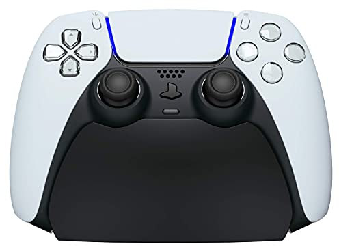 PlayVital Ständer Kompatibel mit ps5 Controller,Stand Ständer Standfuß Halter Halterung Gamepad Zubehör für PS5 Controller mit Gummifüße-Schwarz