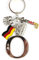 ELLUG Schlüsselanhänger H.: 11cm Buchstaben/Letter/Initalien/Alphabet/ABC mit Glitzersteinen & Charms Bierkrug/Adler/Deutschland-Fahne/Germany (O)