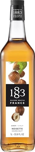 1883 Haselnuss Sirup | Qualität aus Frankreich | 1 Liter | Glasflasche | Vegan