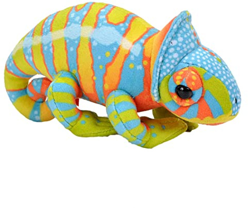 Wild Republic, Pocketkins, Chamäleon, Kuscheltier 12 cm, Geschenk für Baby Showers, Plüschtier für Kinder, realistische Plüschtiere, Kleiner Kuscheltier-Hund, Füllung aus recycelten Wasserflaschen