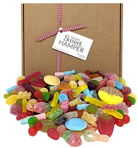 Vegan Letterbox Sweet Gift Large - Perfect Vegan Sweet Hamper Box for Easter, Mother's & Father's Day, Christmas, Birthday...
