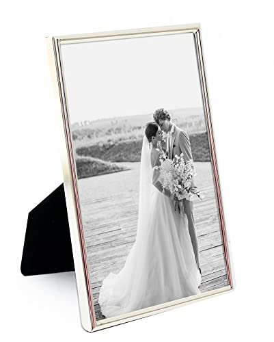 pf+a REAL GLASS 6x4 Silver Plated Picture Frame - Silver Thin Frame For 6x4inch Photo - 6x4 Photo Frame