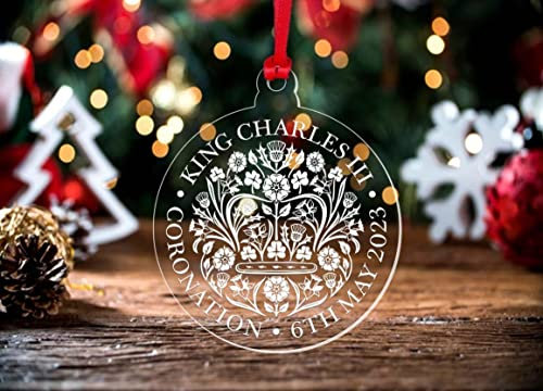 Handmade By Stukk King Charles III Coronation Emblem Bauble Souvenir Commemorative Ornament
