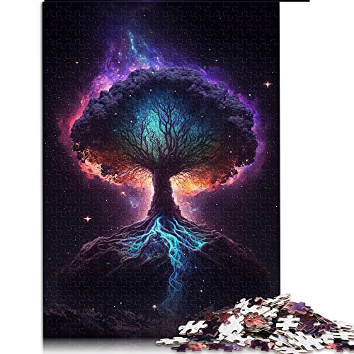 1000-teilige Puzzles für Erwachsene und Kinder Baum des Universums Puzzles für Erwachsene Papppuzzles Wohnkultur (Größe 26 x 38 cm)