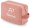 Amikado - Trousse de Toilette personnalisée recyclée - Sac de Toilette de Voyage Portable pour Homme et Femme - Trousse avec poignée, Sac de Rasage, Trousse de Maquillage (Rose)