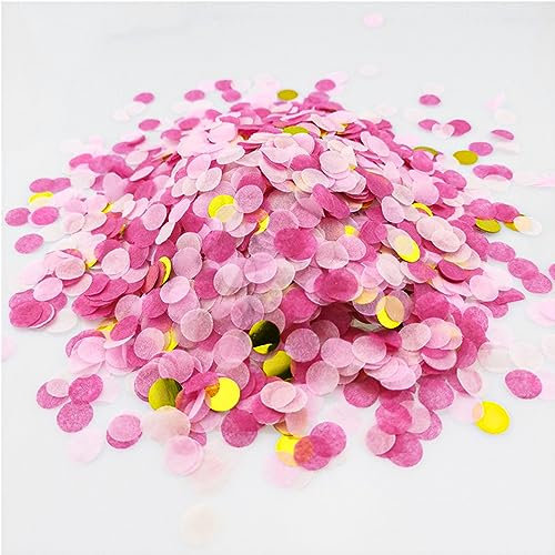 GoldRock 50g Konfetti Rosegold, Ca. 6000 Stück, Luftschlangen, Tischdeko Hochzeit, Confetti Deko, Glitzer Bunt Groß, Streudeko Geburtstag Pastell
