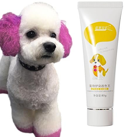Bexdug Tinte para el Perro - Tinte para Perros 80g para la Coloración del Cabello Cachorros,Tinte Pelo para Mascotas con Aroma a Frutas Larga duración para Gatitos y Mascotas