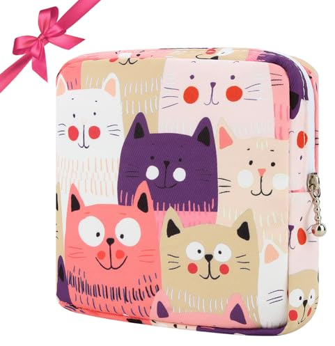 Desing Wish 1 Stück Tampon Aufbewahrung Binden Tasche Perioden Aufbewahrungstasche Klein Make Up Tasche Schminkbeutel Reise Kosmetiktasche Damen Erste Periode Set Mädchen Geschenk mit Reißverschluss
