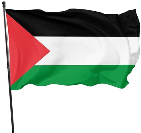Bandera De Palestina 90 × 150 Cm - Bandera Grande De Palestina Con Ojales De Latón Banderas Palestinas Con Doble Hilo De Coser 3 X 5 Pies