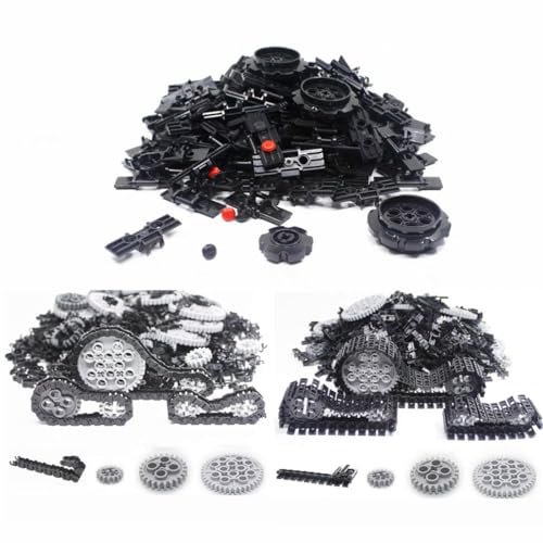 YLtremker Technik Ersatzteile Set, Lauffläche Breite Raupenkette Bausatz Klemmbausteine Kompatibel Mit Ersatzteile (372 Teile)