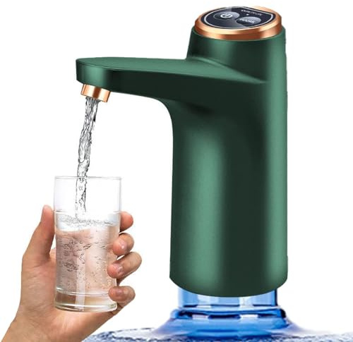 Water Bottle Pump for Water Dispenser Pump System, USB Charging, Automatic Drinking Water Pump, Portable Electric Water Dispenser,Green