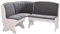 Rodnik Eckbank »Montblanc« Sitzbank 162x122 cm in grau-weiß