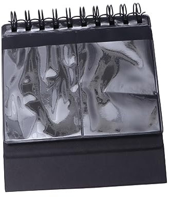 Zerodeko Albumbuch für Bilder Home-Desktop Tischständer Desktop-Kalender schwarze Zierleiste Tischkalender Wohnkultur Fotoalbum Kalenderalbum Haushalt Halterung Bilderrahmen schmücken