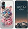 WUACYEAMING per ZTE Blade A34 Cover,antiurto in silicone TPU morbido antiscivolo custodia protettiva con motivo dipinto nero Carino Moda Protezione Case-gatto