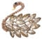 FAIRYGATE Brooches for Women UK Vintage Large Swan Brooch for Ladies Mum Silver Champagne Colour Pins with Cubic Gift Wedding Party Jewellery Sweater Coat Evening Dress B1625
