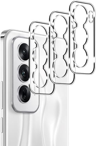 Lutree per Oppo Reno 12 5G/ Reno 12 PRO 5G Vetro Temperato Pellicola Fotocamera, 3 Pezzi Durezza 9H HD Lente Protettiva, Anti-Graffio Senza Bolle Fotocamera Protezione -Transparent