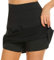 FDEETY Tennis Skort Damen Activewear Hosenrock mit Innenshorts Taschen Athletischer Tennisrock mit Hoher Taille für Sport Golf Wandertraining(Schwarz M)