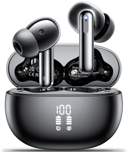 Aoslen Auriculares Inalámbricos Bluetooth 5.3 HiFi Estéreo Pantalla LED