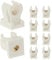 tecuro 10 Stück Rohrclip Rohrschelle Klemmschelle einfach 28mm - mit Messing Gewindebuchse M6, aus Kunststoff - Weiß, für Rohre und Schläuche Ø 28 mm