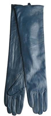 Lange Lederhandschuhe Für Damen, Warme Handschuhe Aus Schaffell lake blue 6.5