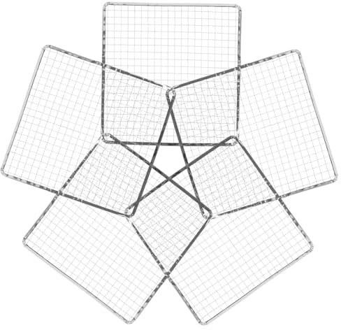 KITANDOVE Griglia Pesce in Metallo Rete Per Barbecue Griglie Di Ricambio Per Griglia Da Esterno Per Falò E Campeggio