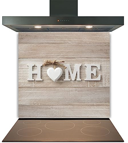 Kitchen Glass Splashback Heat Resistant Toughened Glass - Home Planks Design - 60cm (w) x 70cm (h)