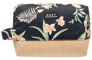 Roxy Misty Jetties Cube de Voyage pour Femme | Trousse de Maquillage | Articles de Toilette | Trousse de Rangement | Vacances | Petit | Floral | Tropical | Anthracite Island Escape, Misty Jetties -