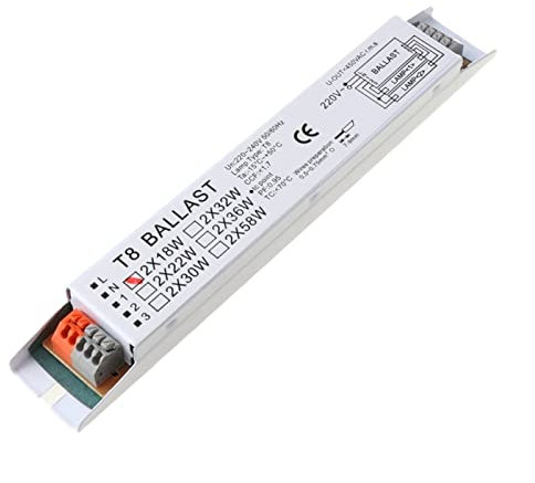 AFAKEREPPV 1 pc T8 220-240V AC Ballasts de lampe fluorescente à ballast électronique de tension 2x58W Ballast(2x18W)