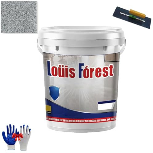 Louis Forest Epoxy Floor Paint, High-Gloss Marble Effect Epoxy Floor Coating, Garage Ground Paint for Tile and Cement 1.6-1.8kg per Square Meter (Grey2,3kg)
