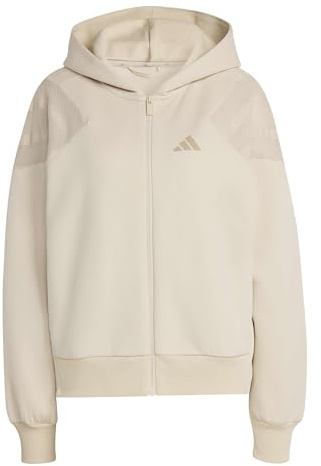 adidas Women's Future Icons Three Stripes Hoodie, Crystal Linen, XL