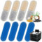 BELLA & PAL 4 Pack Cat Water Fountain Replacement Filters, 5-Stage Filtration System for 4.2L Wireless Pet Water Fountain Filter, 2 Months Set of Replacement Filters